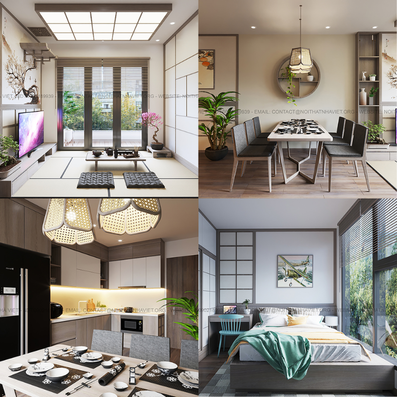 Công trình thiết kế nội thất chung cư phong cách Nhật