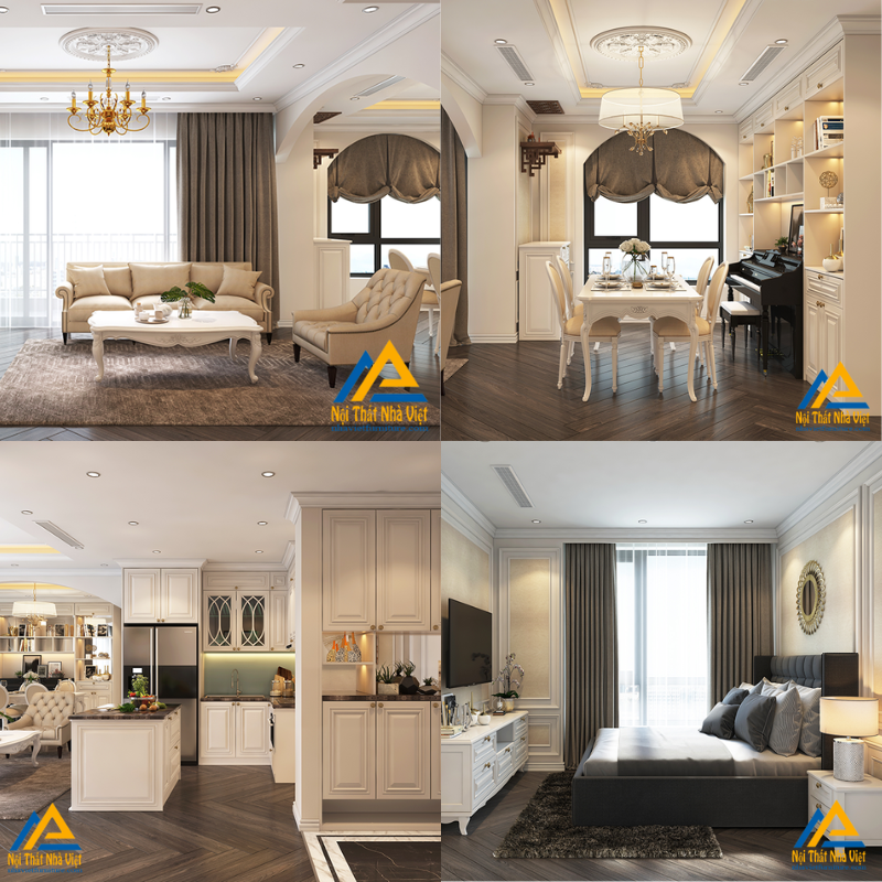 Nội thất chung cư phong cách tân cổ điển tại TP Hồ Chí Minh