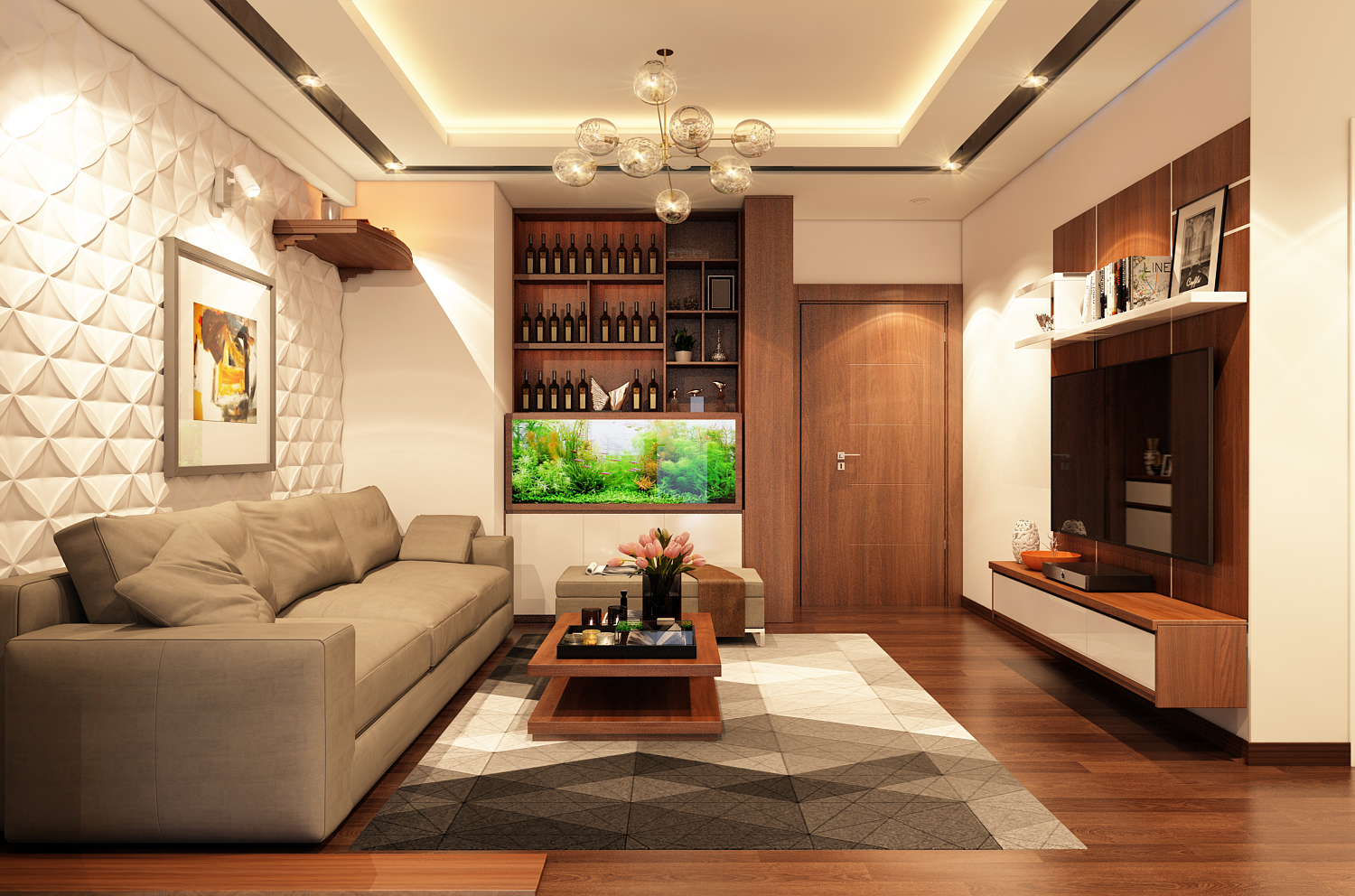 Thiết kế nội thất chung cư xa la