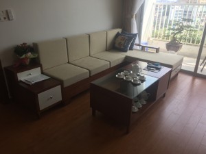 Sofa gỗ bọc nỉ